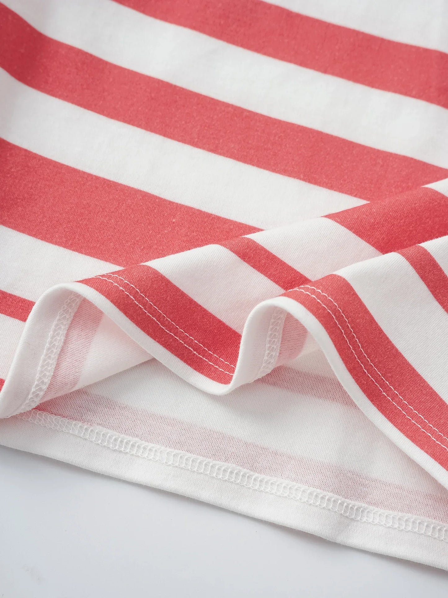 Kid Puritan Collar Short Sleeve Stripe Print Top