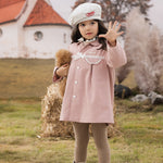 VAUVA Vauva FW23 - Girls Embroidered Logo Quilted Coat (Pink) Coat & Jacket