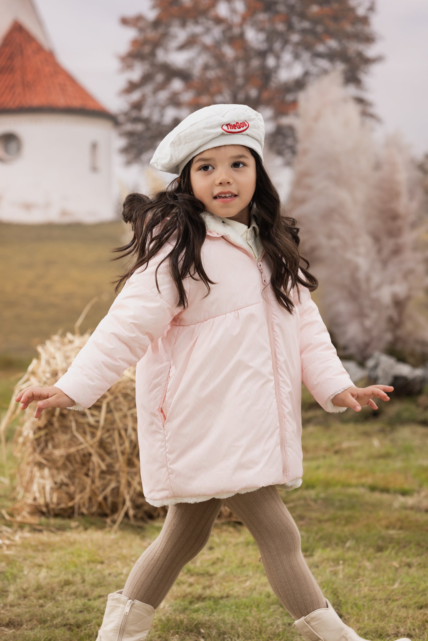 VAUVA Vauva FW23 - Girls Pink Zip Long Sleeve Coat Coat &amp; Jacket