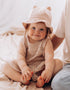 Muslin Sun Hat With Teddy Ears (GOTS)