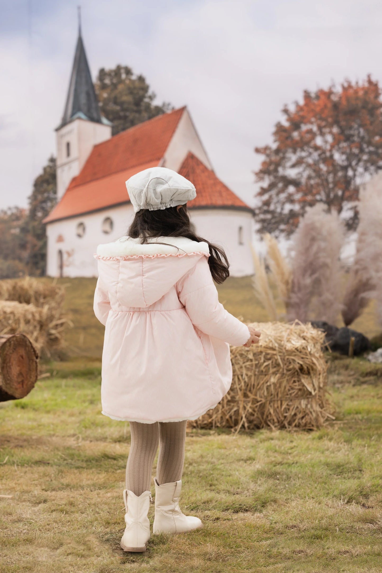 VAUVA Vauva FW23 - Girls Pink Zip Long Sleeve Coat Coat & Jacket