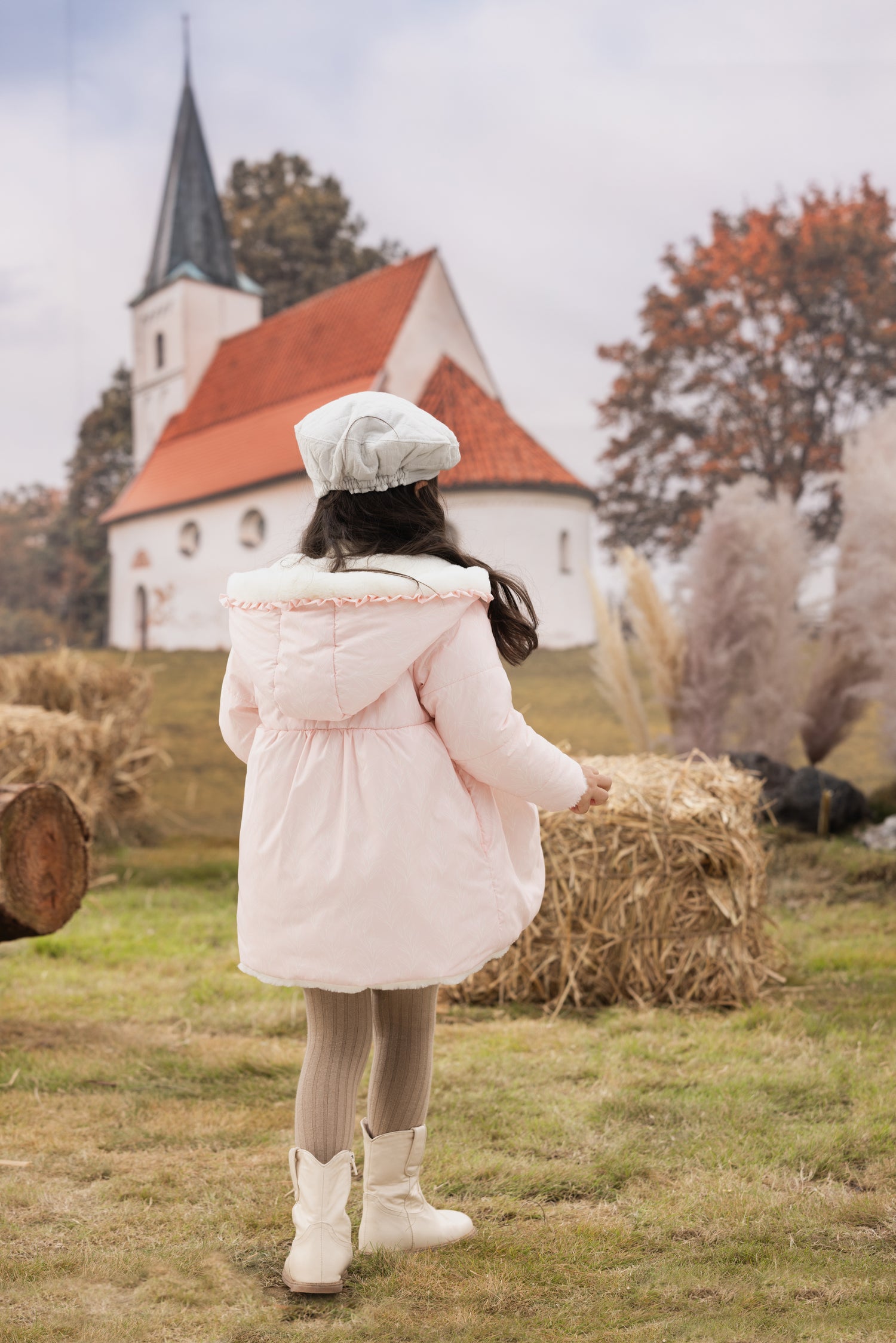 VAUVA Vauva FW23 - Girls Pink Zip Long Sleeve Coat Coat &amp; Jacket