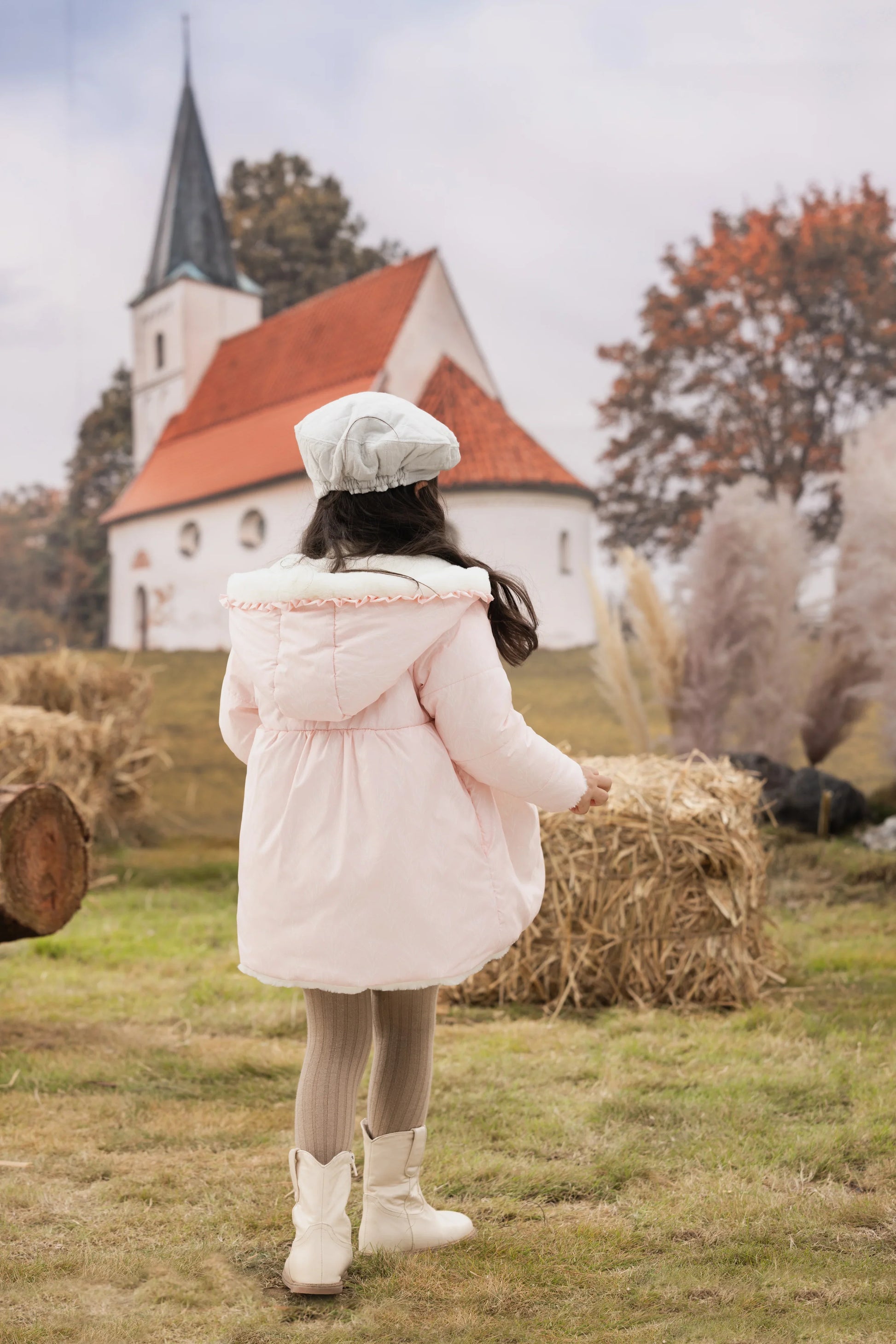 VAUVA Vauva FW23 - Girls Pink Zip Long Sleeve Coat Coat & Jacket