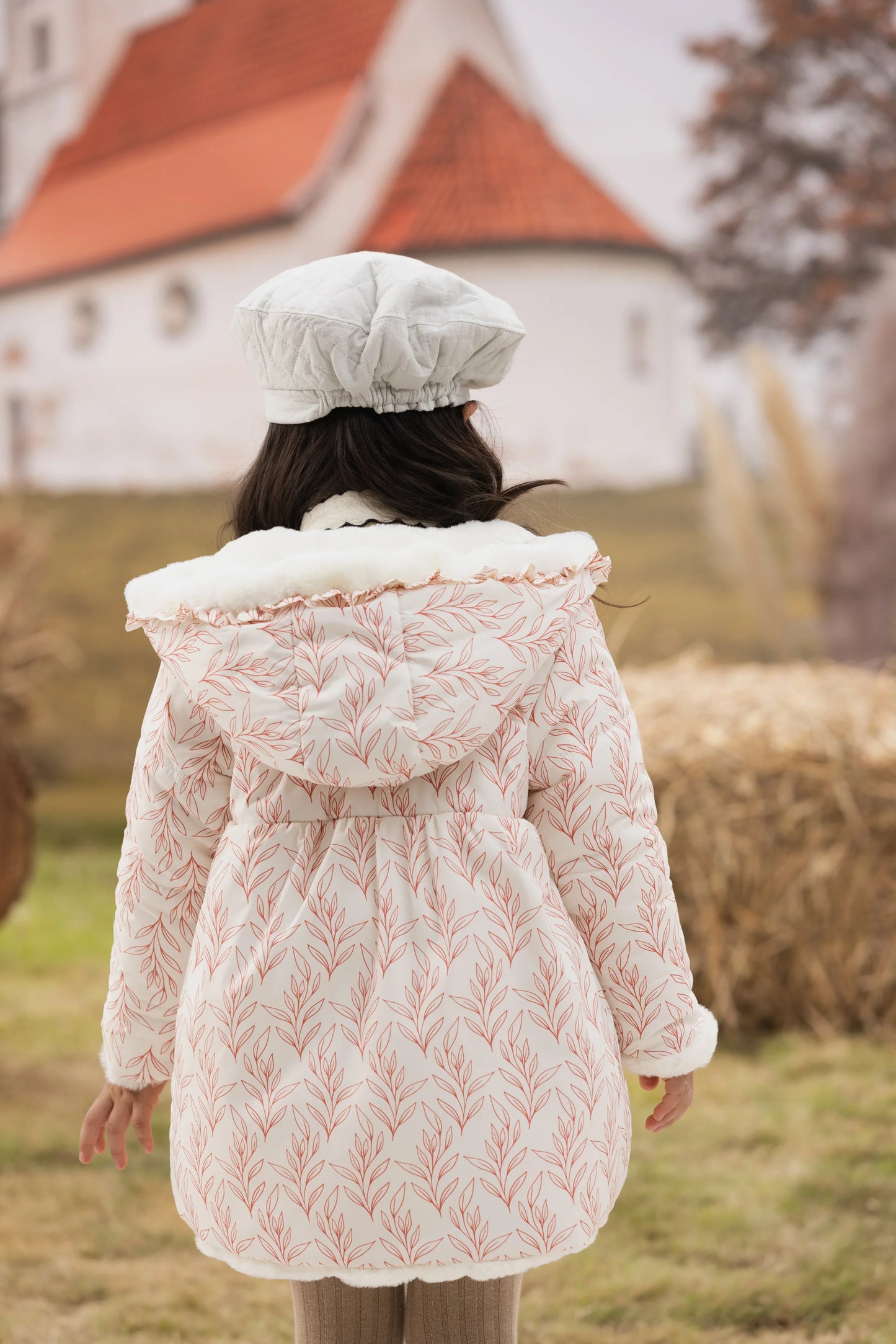 VAUVA Vauva FW23 - Girls White Zip Long Sleeve Coat Coat & Jacket