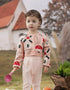 VAUVA Vauva FW23 - Baby Girls Solid Cotton High Waist Trousers (Pink)