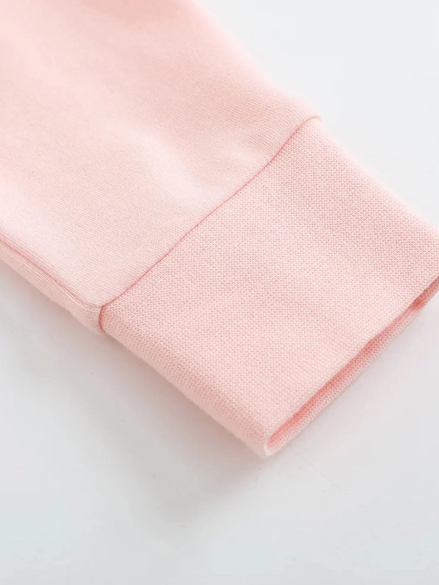 VAUVA Vauva FW23 - Baby Girls Solid Cotton High Waist Trousers (Pink)
