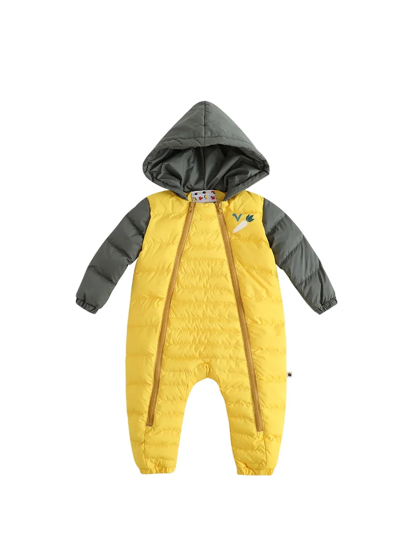 VAUVA Vauva FW23 - Baby Boys Carrot Pattern Long Sleeve Romper Romper