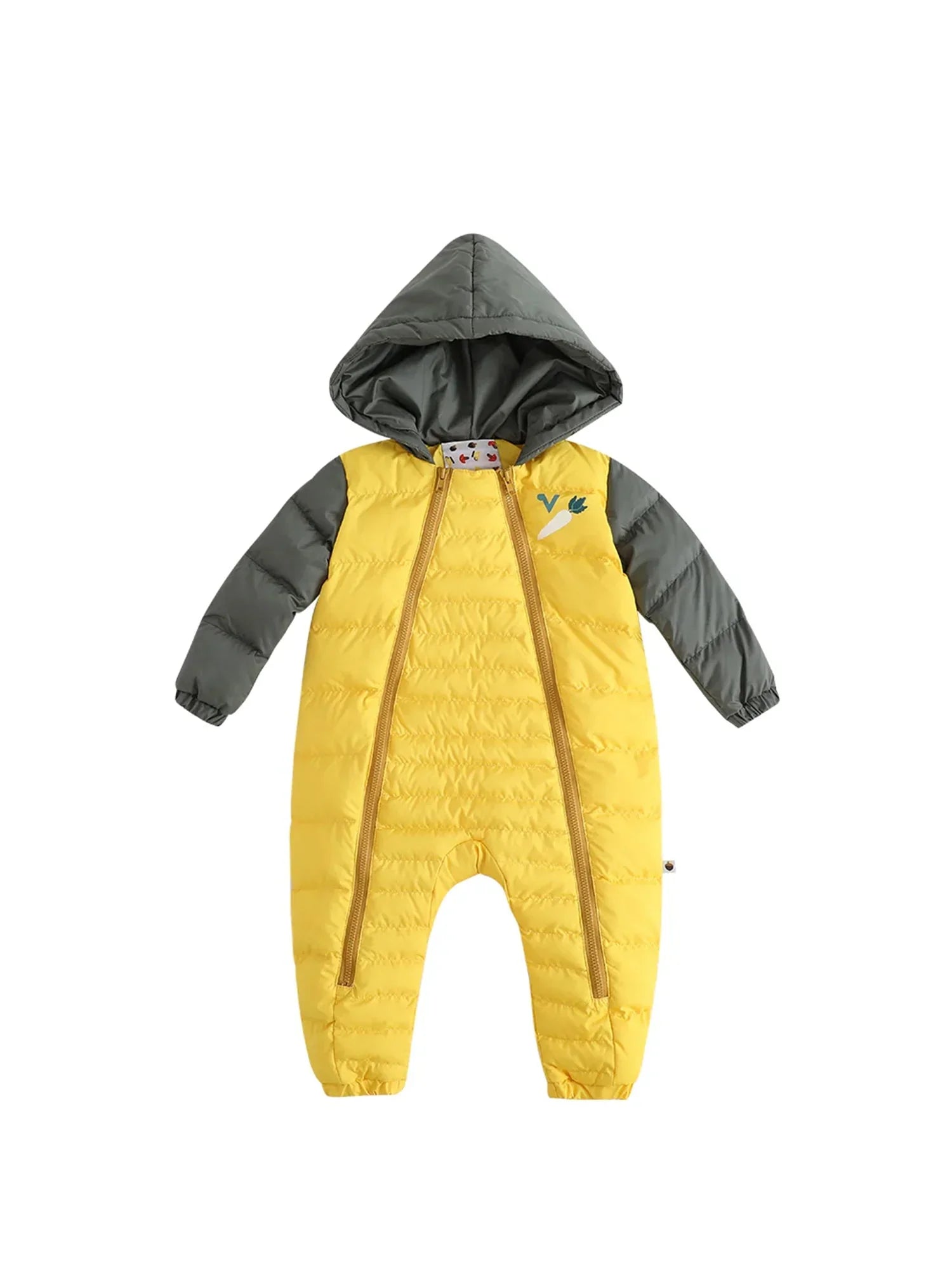 VAUVA Vauva FW23 - Baby Boys Carrot Pattern Long Sleeve Romper Romper