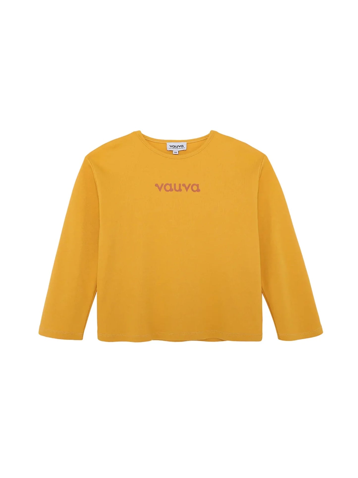 VAUVA Vauva FW23 - Kids Cotton Long Sleeve Crewneck T-Shirt (Natural Yellow) T-shirt