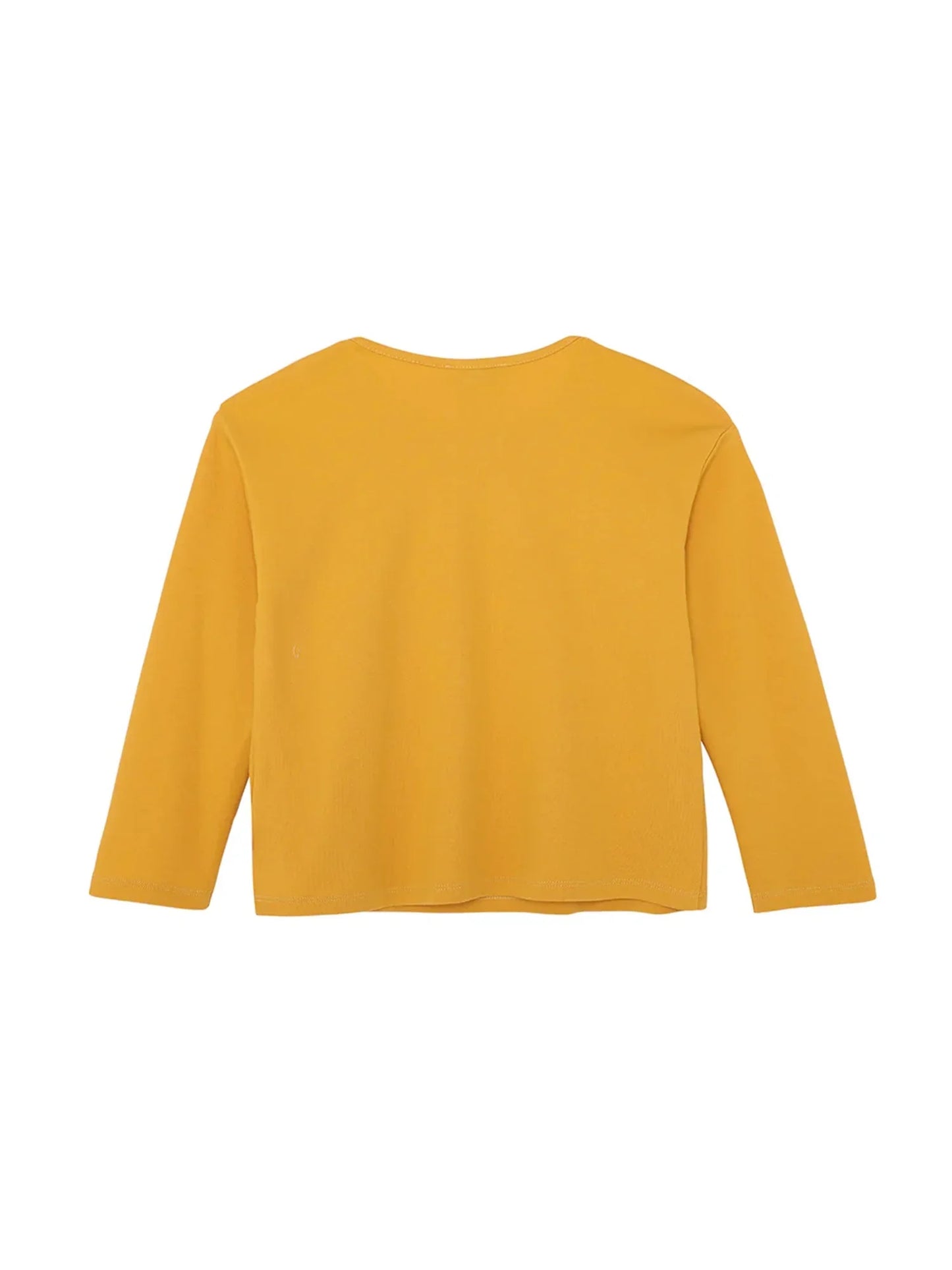 VAUVA Vauva FW23 - Kids Cotton Long Sleeve Crewneck T-Shirt (Natural Yellow) T-shirt