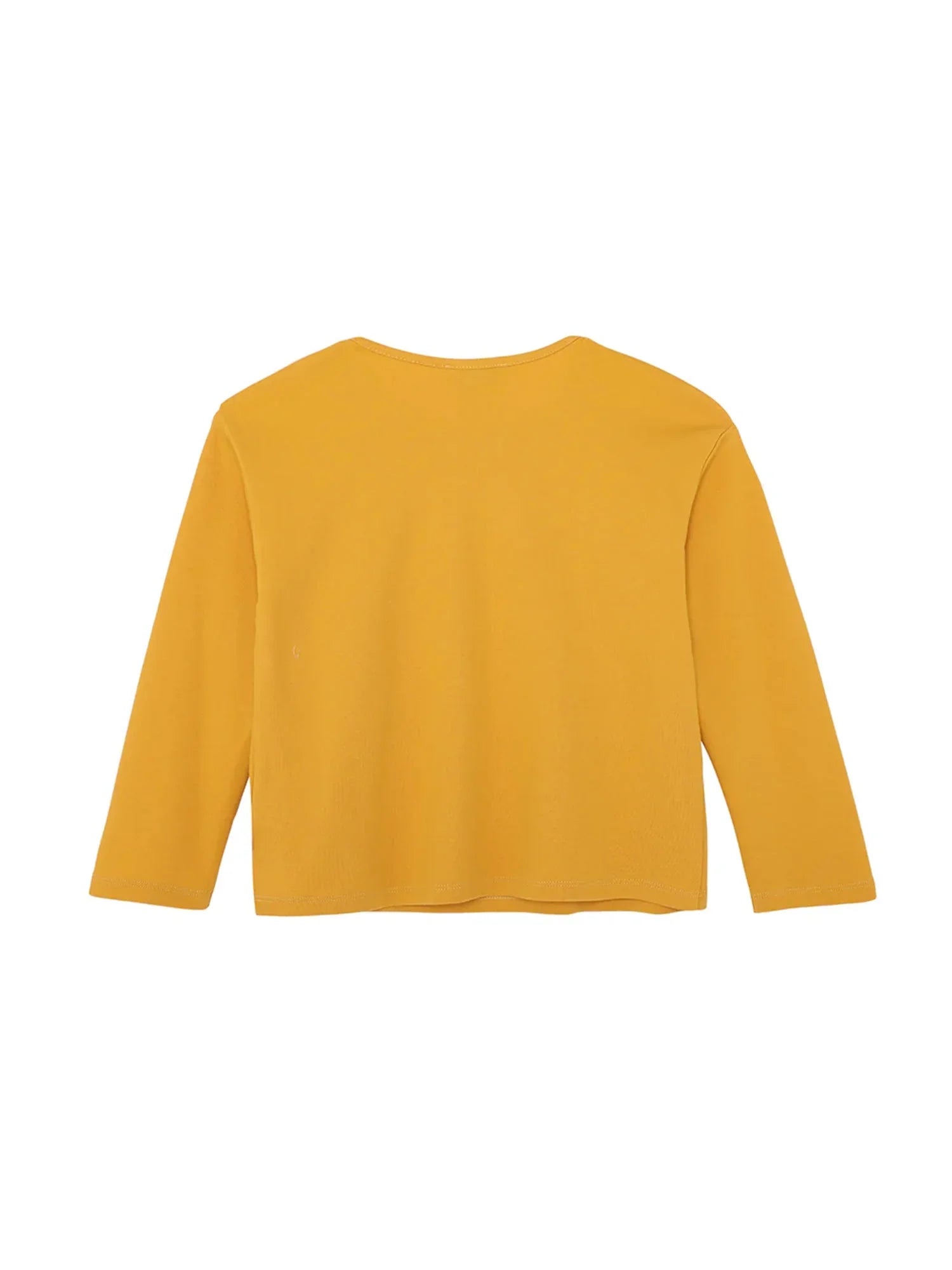 VAUVA Vauva FW23 - Kids Cotton Long Sleeve Crewneck T-Shirt (Natural Yellow) T-shirt