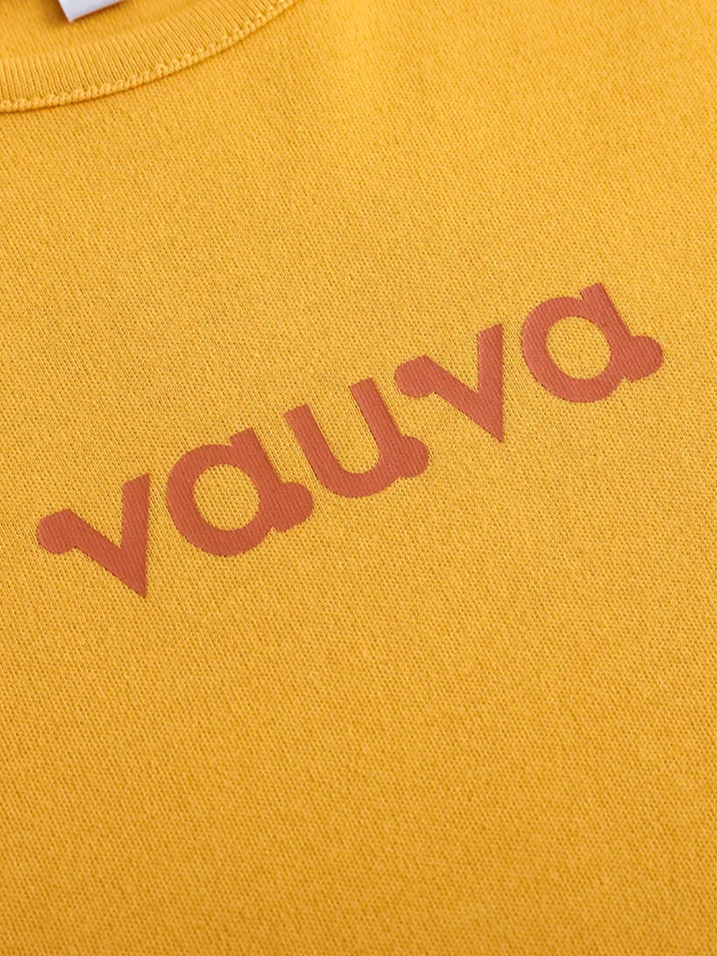VAUVA Vauva FW23 - Kids Cotton Long Sleeve Crewneck T-Shirt (Natural Yellow) T-shirt