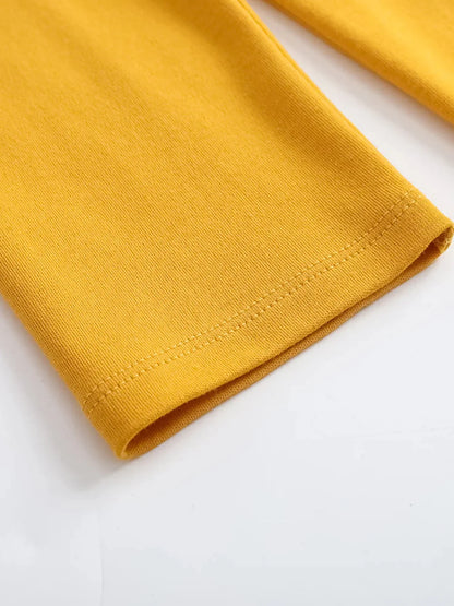 VAUVA Vauva FW23 - Kids Cotton Long Sleeve Crewneck T-Shirt (Natural Yellow) T-shirt