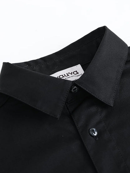 VAUVA Vauva FW23 - Boys Cotton Shirt (Black)