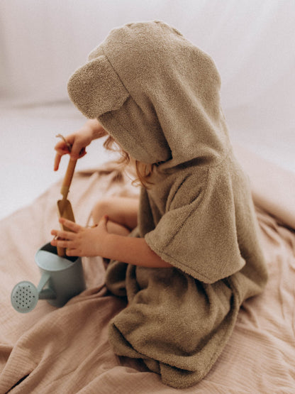 Kids Poncho With Mouse Ears (GOTS)