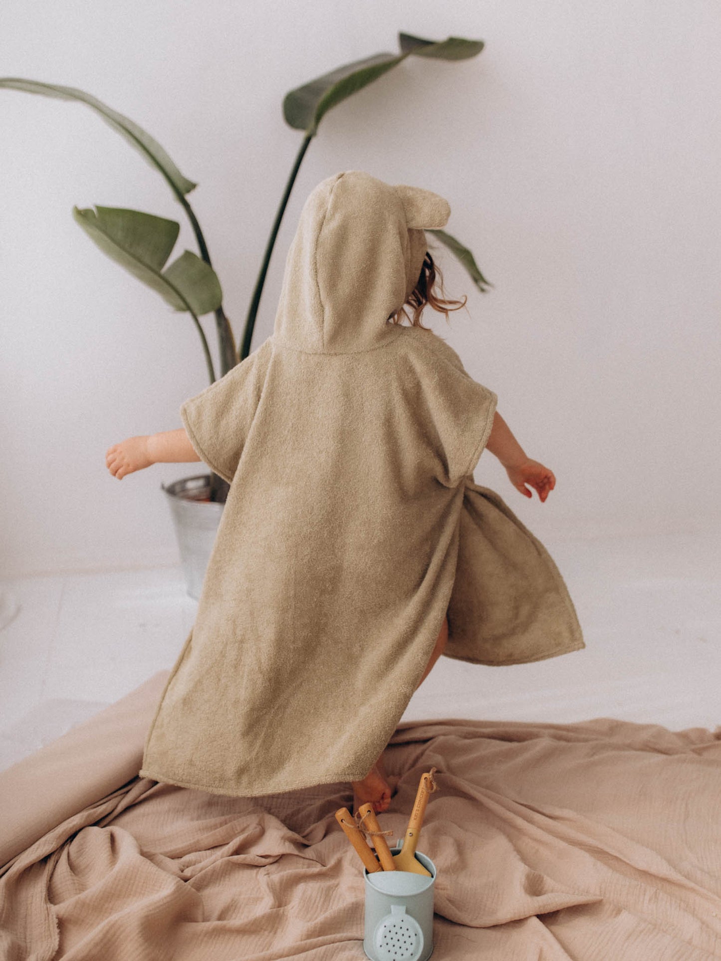 Kids Poncho With Mouse Ears (GOTS)