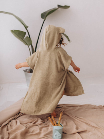 Kids Poncho With Mouse Ears (GOTS)