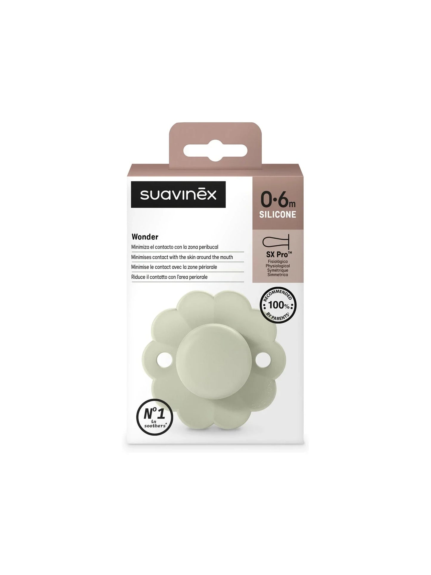 SX PRO 矽膠仿母乳安撫奶嘴0-6M - Wonder Almost Aqua 水綠色