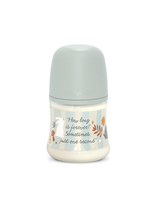 Feeding Bottle (PA) 150ml Slow Flow +0M SX Pro anti-colic Teat  - Wonderland Stripes Blue Turquoise