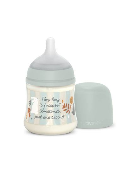 SX Pro 防脹氣慢流量仿母乳奶瓶 (PA) 150ml  +0M - Wonderland Stripes Blue Turquoise 藍綠色