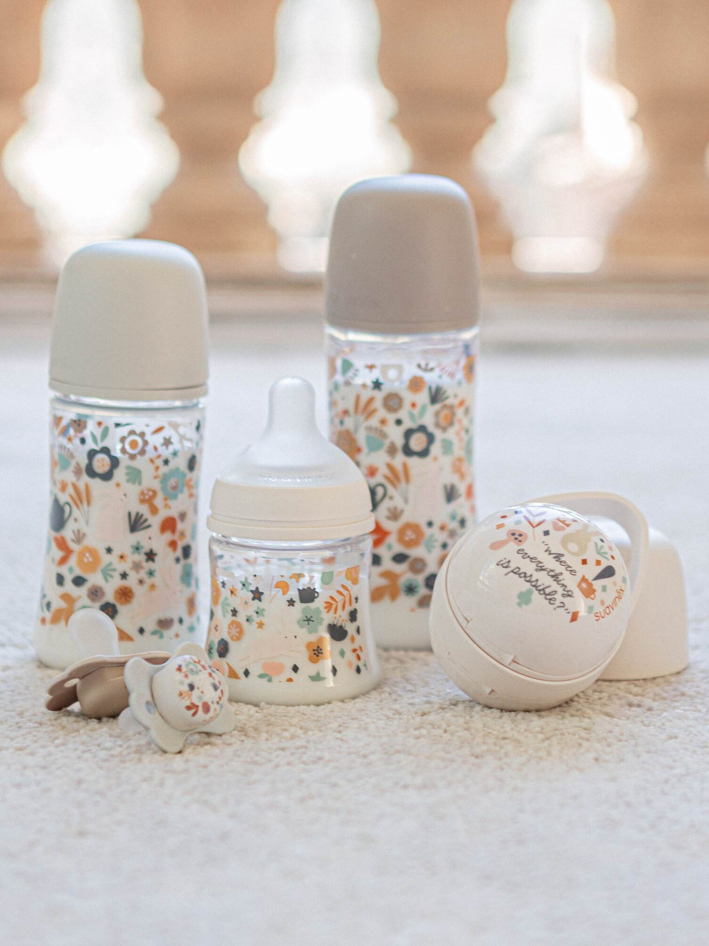 Feeding Bottle (PA) 150ml Slow Flow +0M SX Pro anti-colic Teat  - Wonderland Circle Neutral