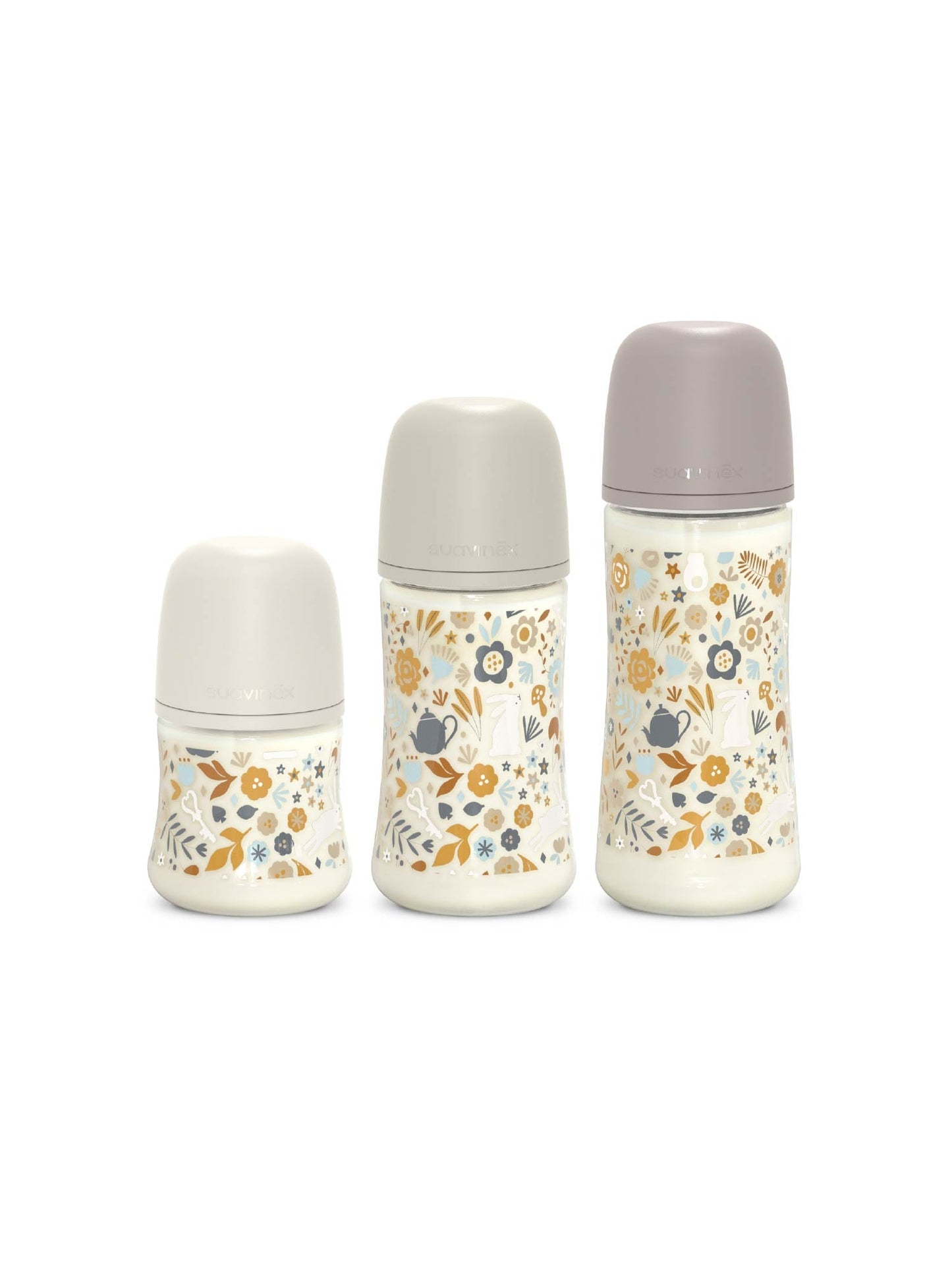 Feeding Bottle (PA) 270ml Medium Flow +3M SX Pro anti-colic Teat  - Wonderland Liberty Neutral