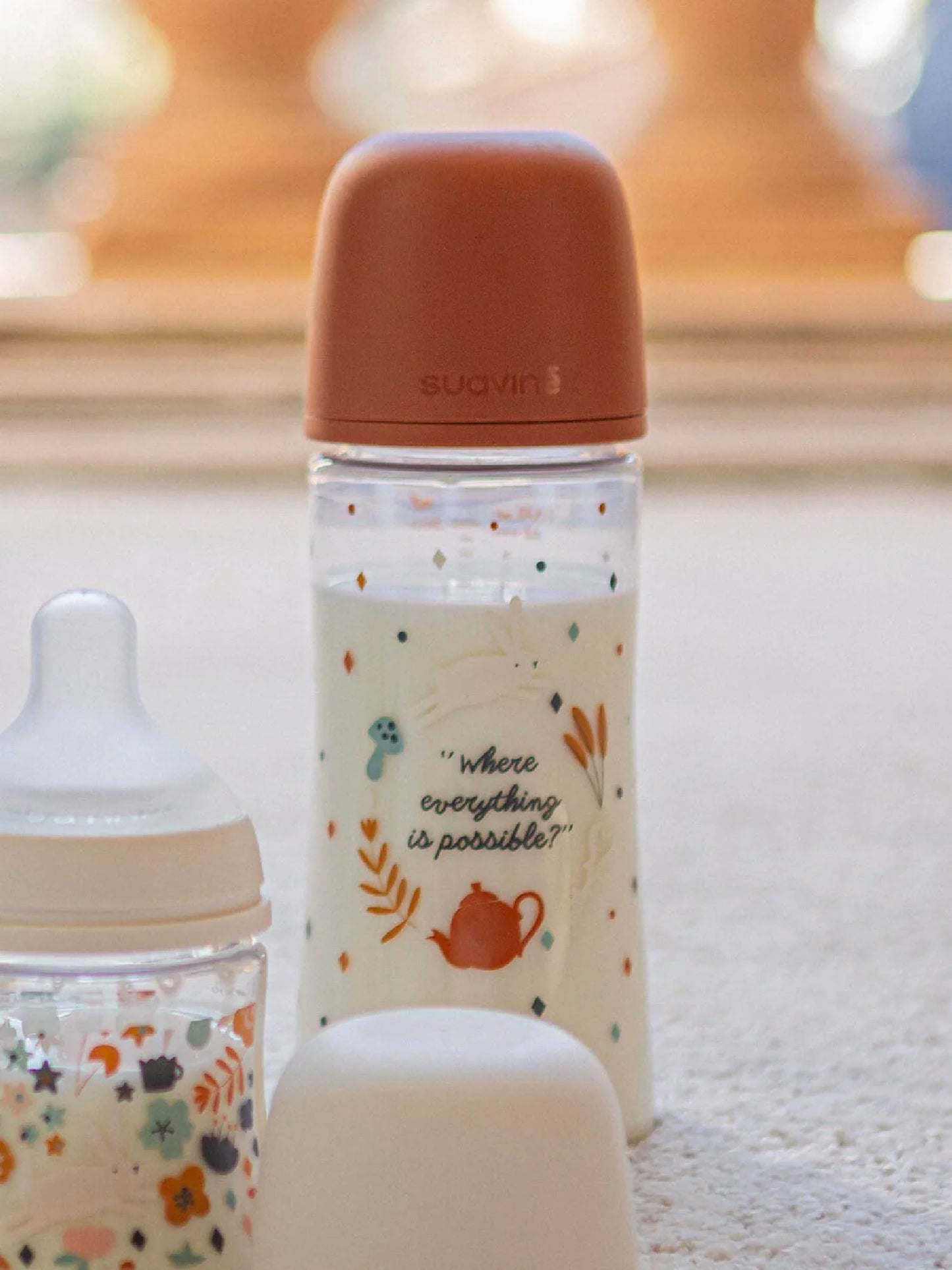 SX Pro 防脹氣快流量仿母乳奶瓶 (PA) 360ml  +6M - Wonderland Circle Neutral  米灰色