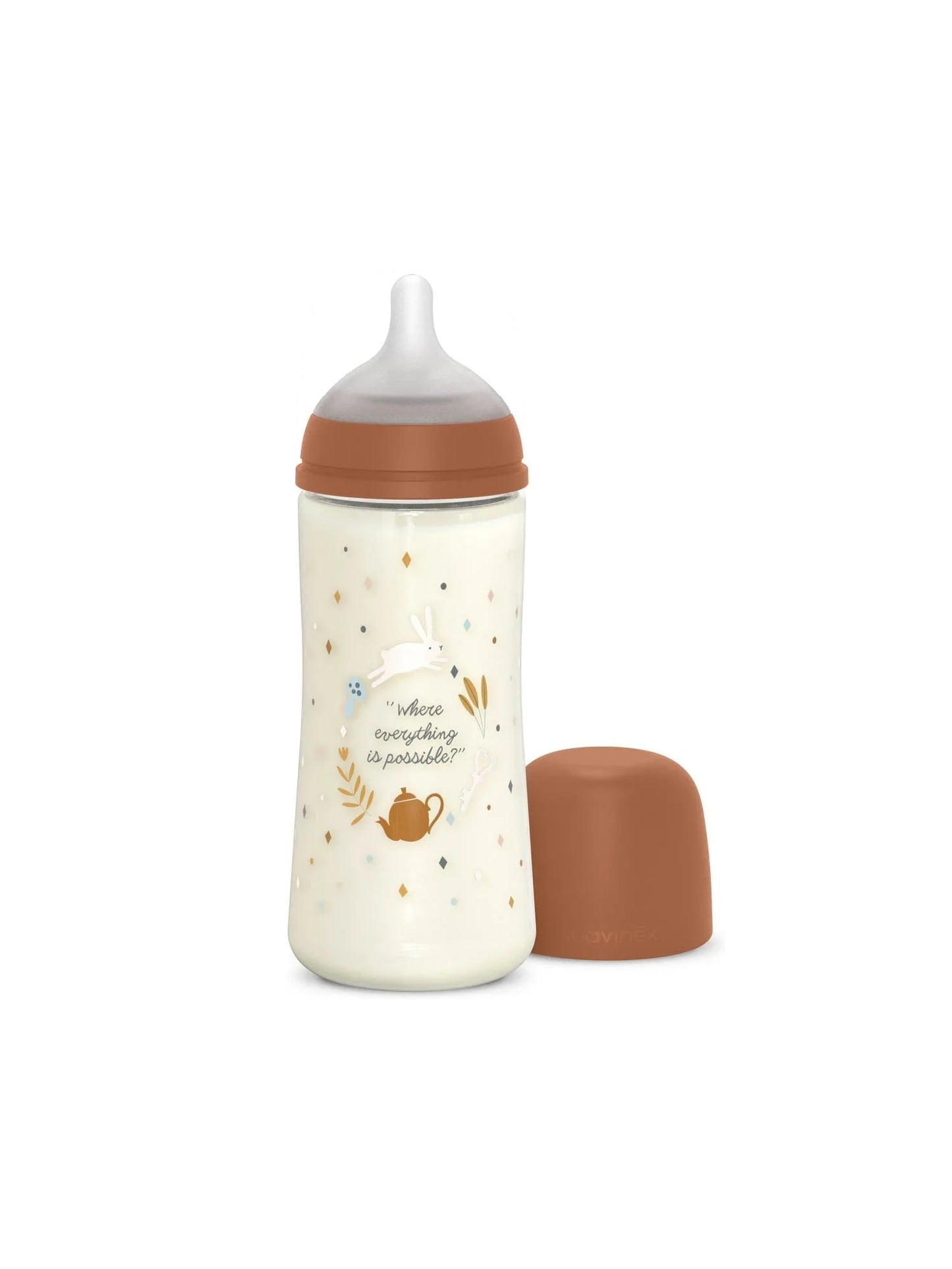 SX Pro 防脹氣快流量仿母乳奶瓶 (PA) 360ml  +6M - Wonderland Circle Neutral  米灰色