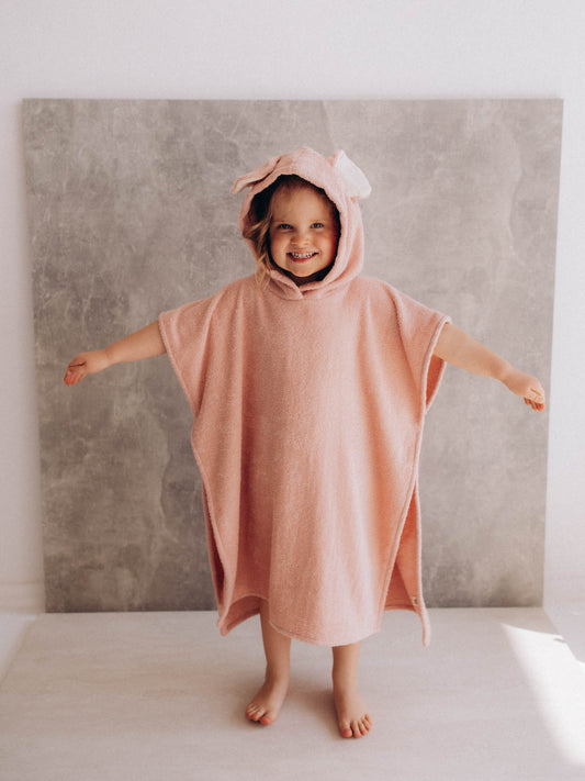 Kids Poncho With Mouse Ears (GOTS)