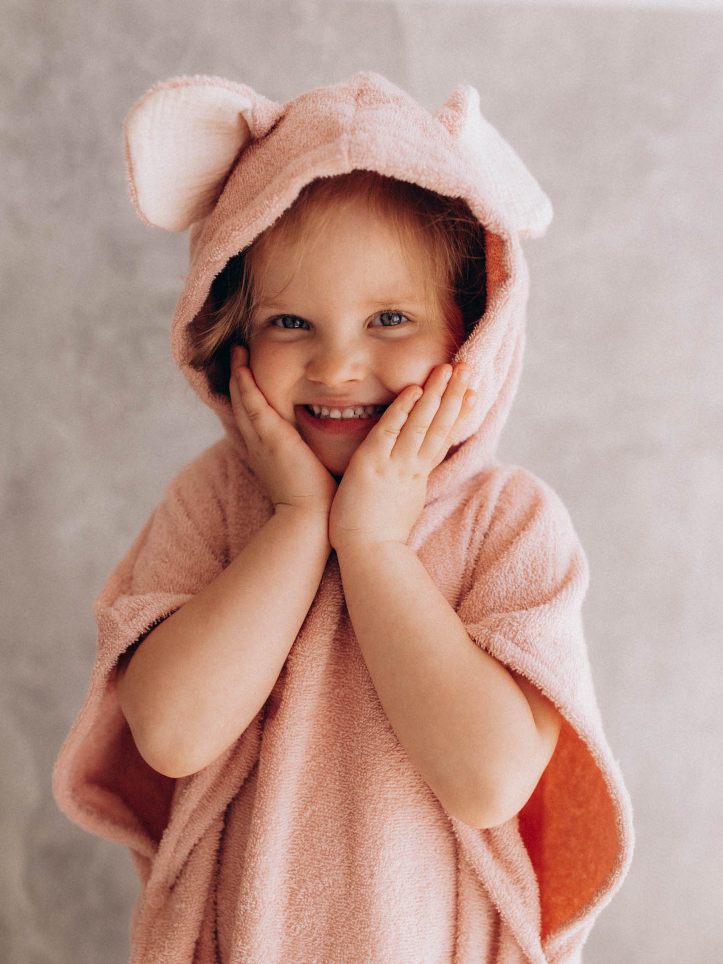 Kids Poncho With Mouse Ears (GOTS)