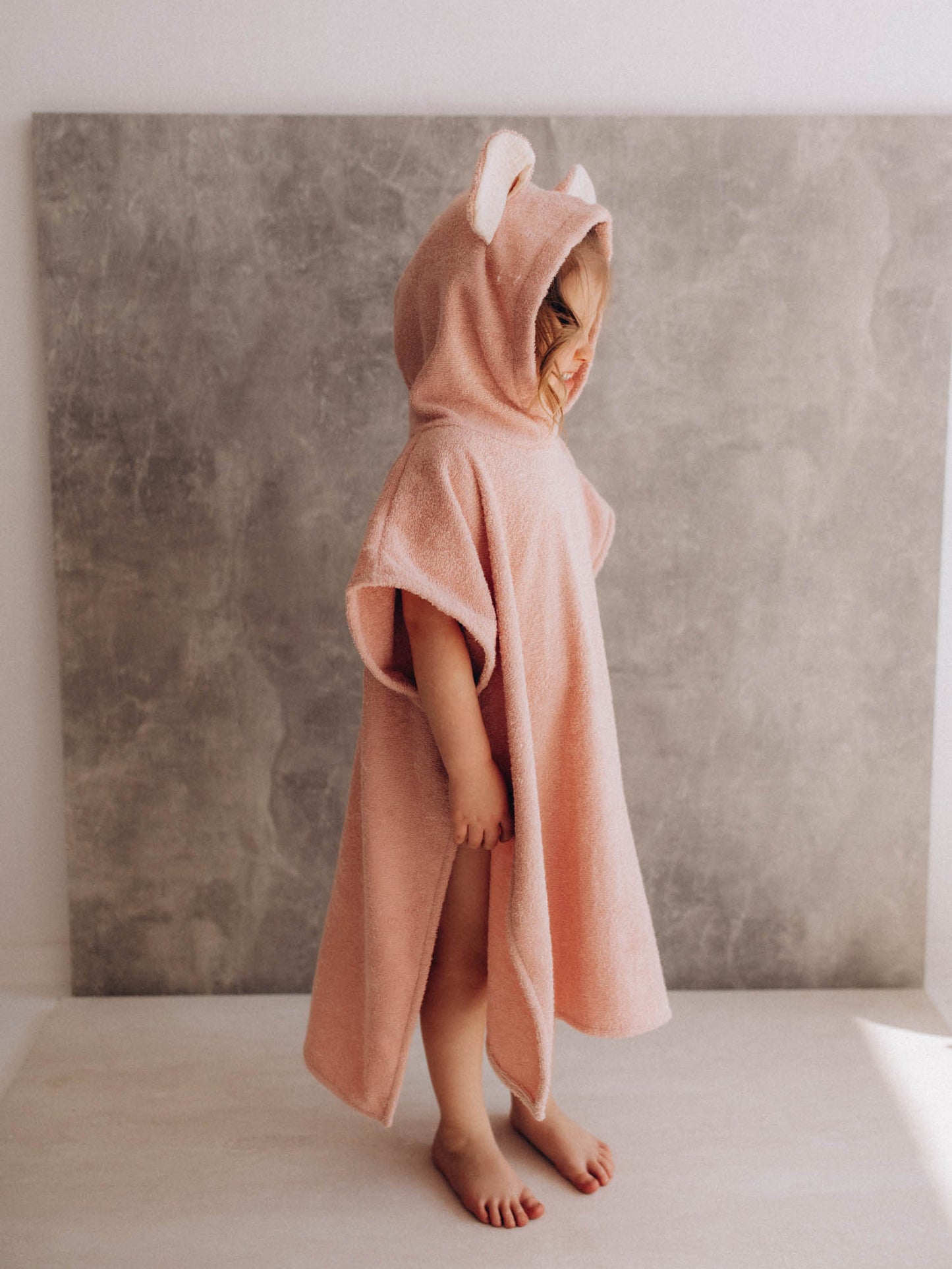 Kids Poncho With Mouse Ears (GOTS)