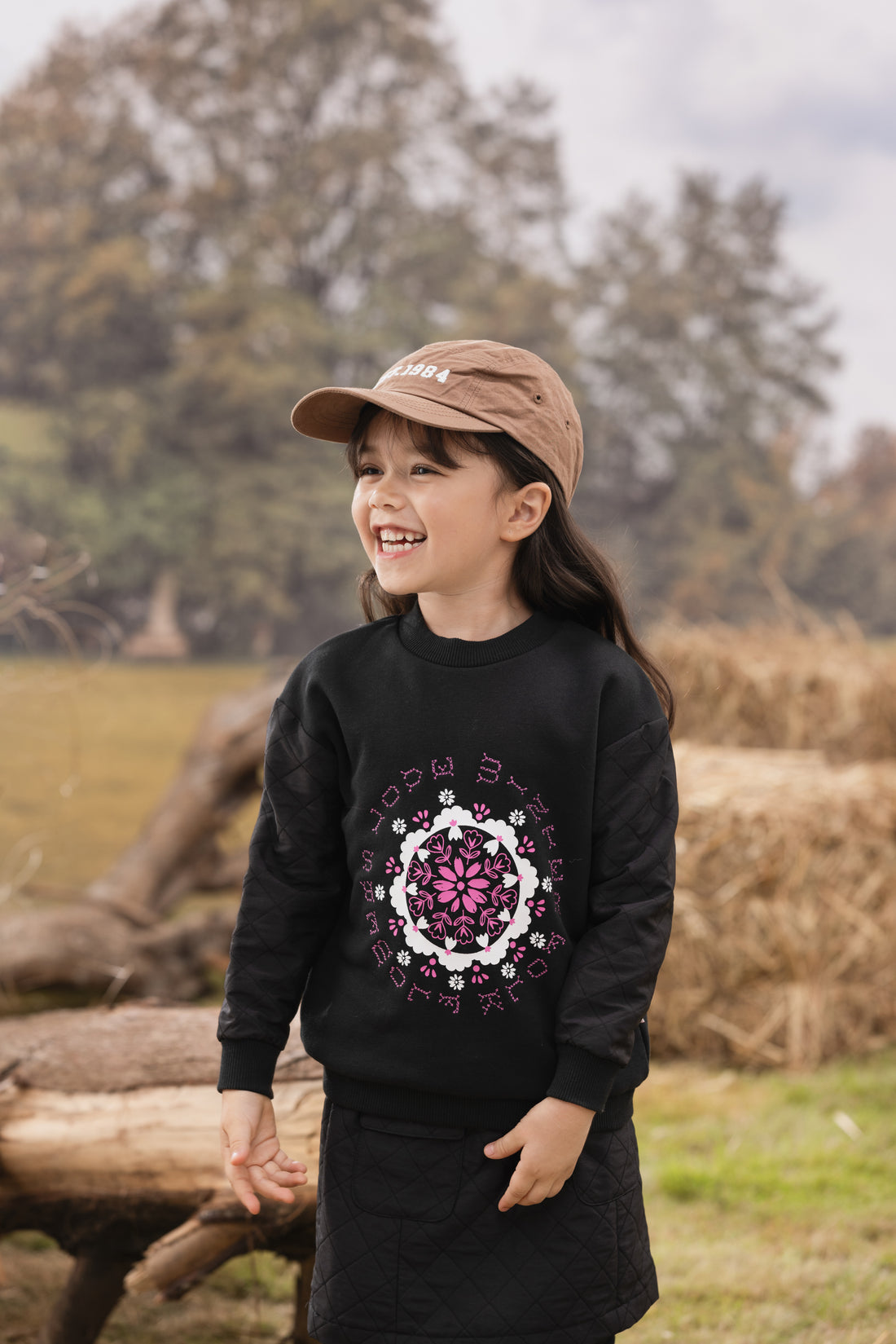 VAUVA Vauva FW23 - Girls Organic Cotton Sweater (Black) Sweatshirt