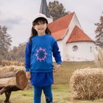 VAUVA Vauva FW23 - Girls Organic Cotton Sweater (Blue) Sweatshirt