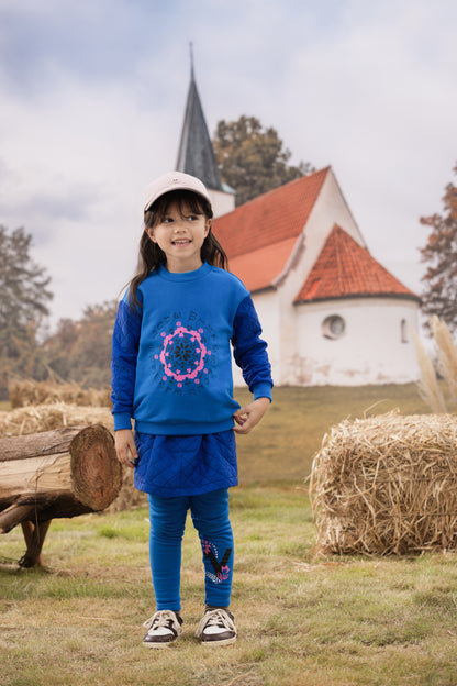 VAUVA Vauva FW23 - Girls Organic Cotton Sweater (Blue) Sweatshirt