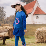 VAUVA Vauva FW23 - Girls Printed Organic Cotton Pants (Blue) Pants