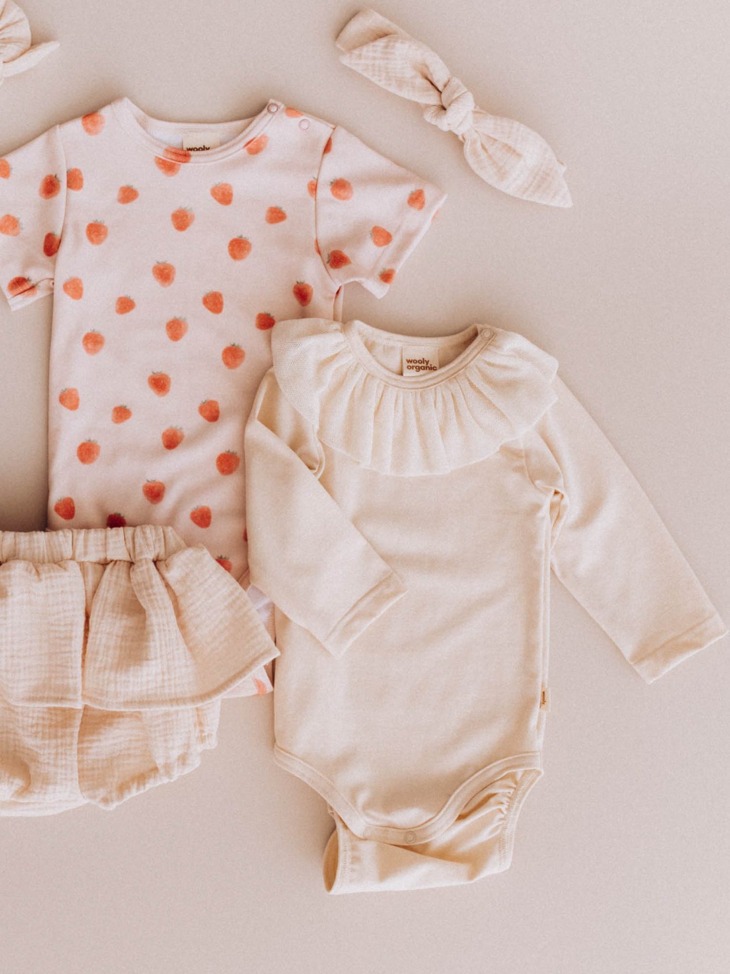 Jersey Longsleeve Babysuit With Tulle (GOTS)