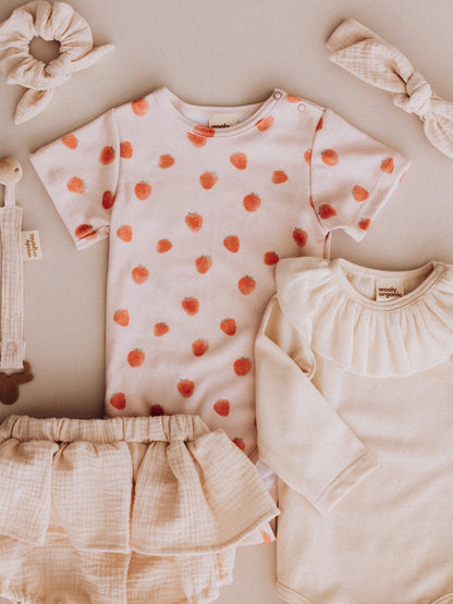 Shortsleeve Wrap Bodysuit (GOTS)