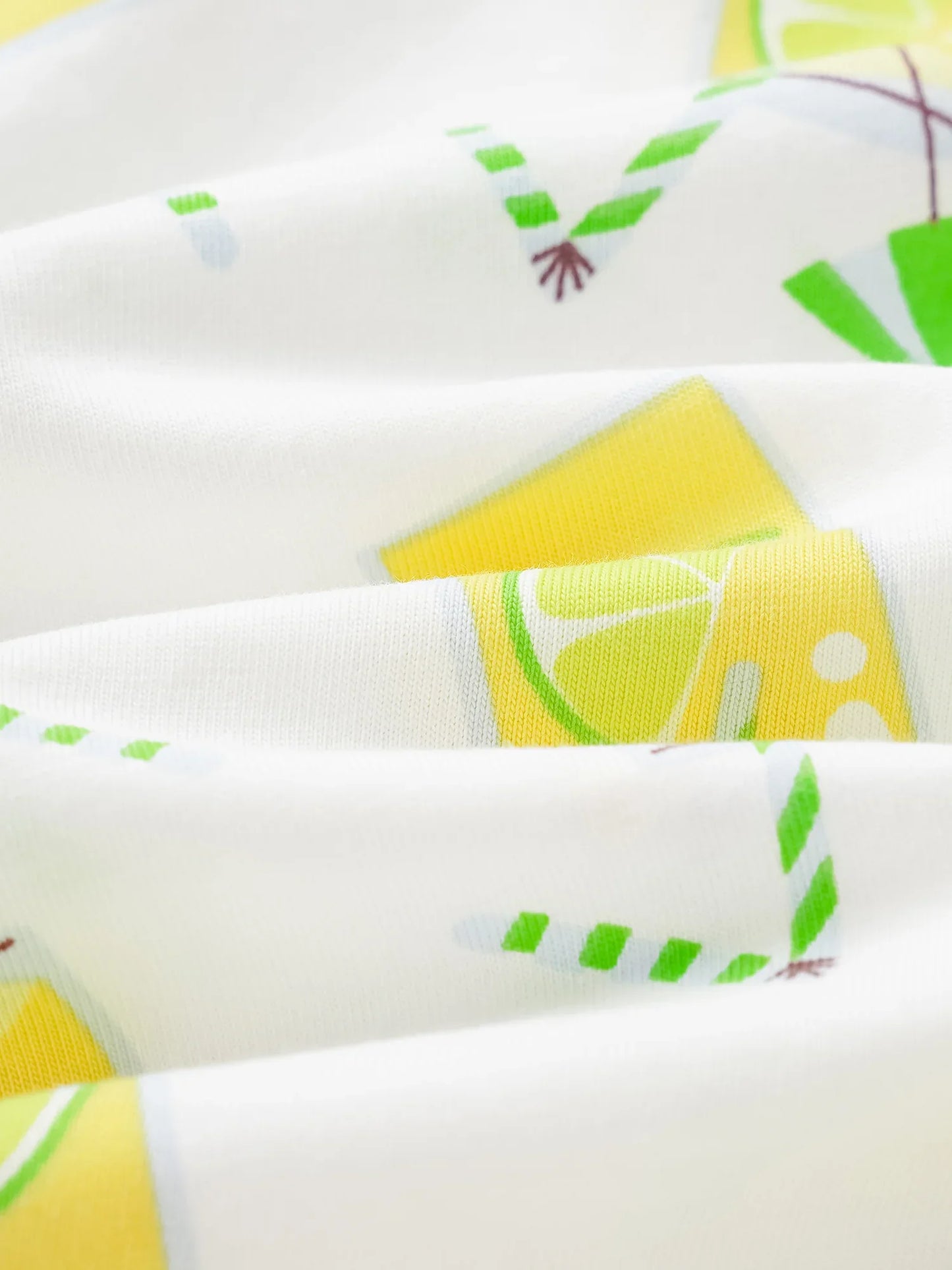 Boys Short Sleeve All-Over Lemon Tea Print Pocket Tee