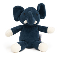 natureZoo Organic Velour Teddy Bear – Dark Blue Elephant