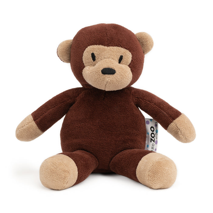 natureZoo Organic Velour Teddy Bear – Brown Monkey - My Little Korner