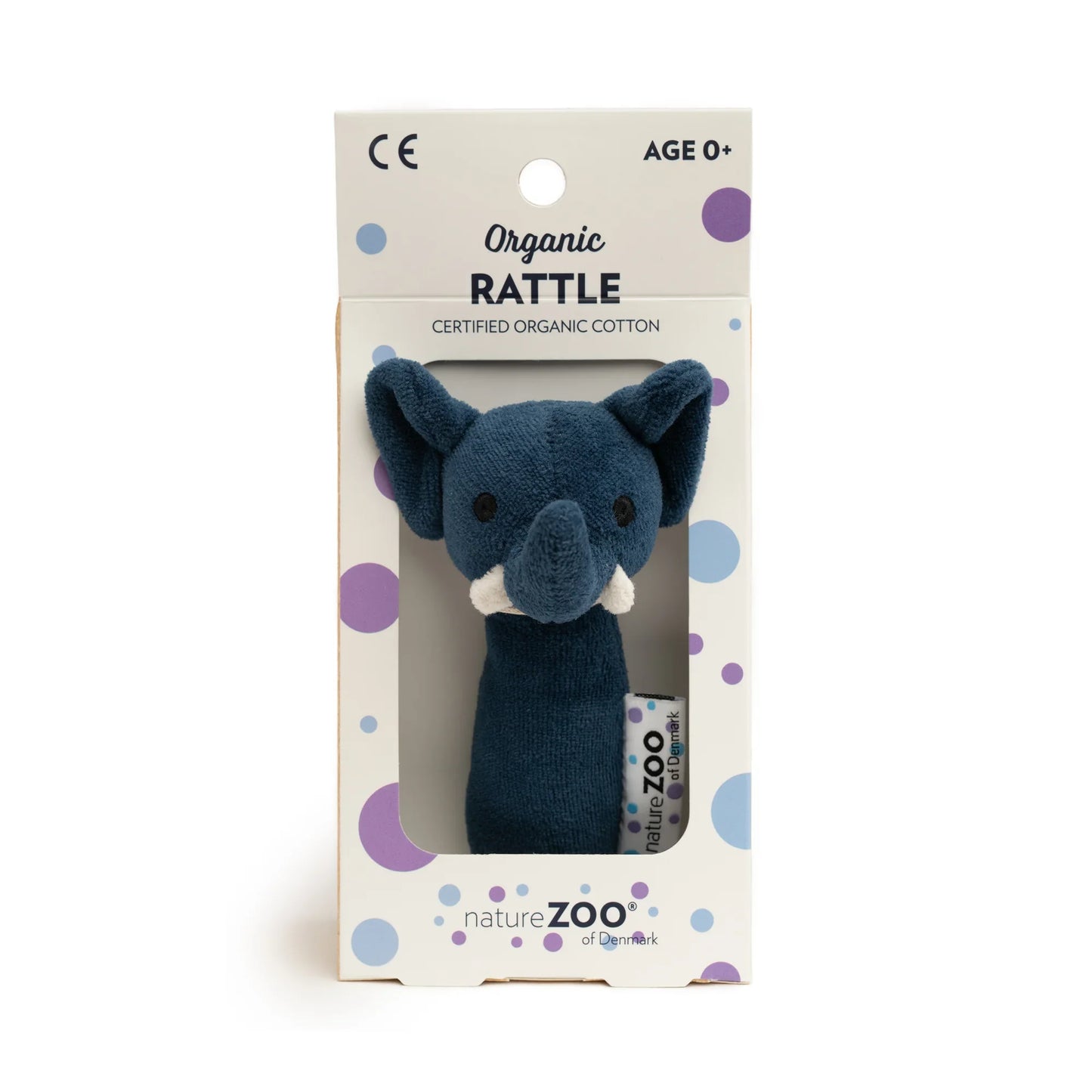 nature Zoo nature Zoo - Organic Rattle â€“ Dark Blue Elephant rattle