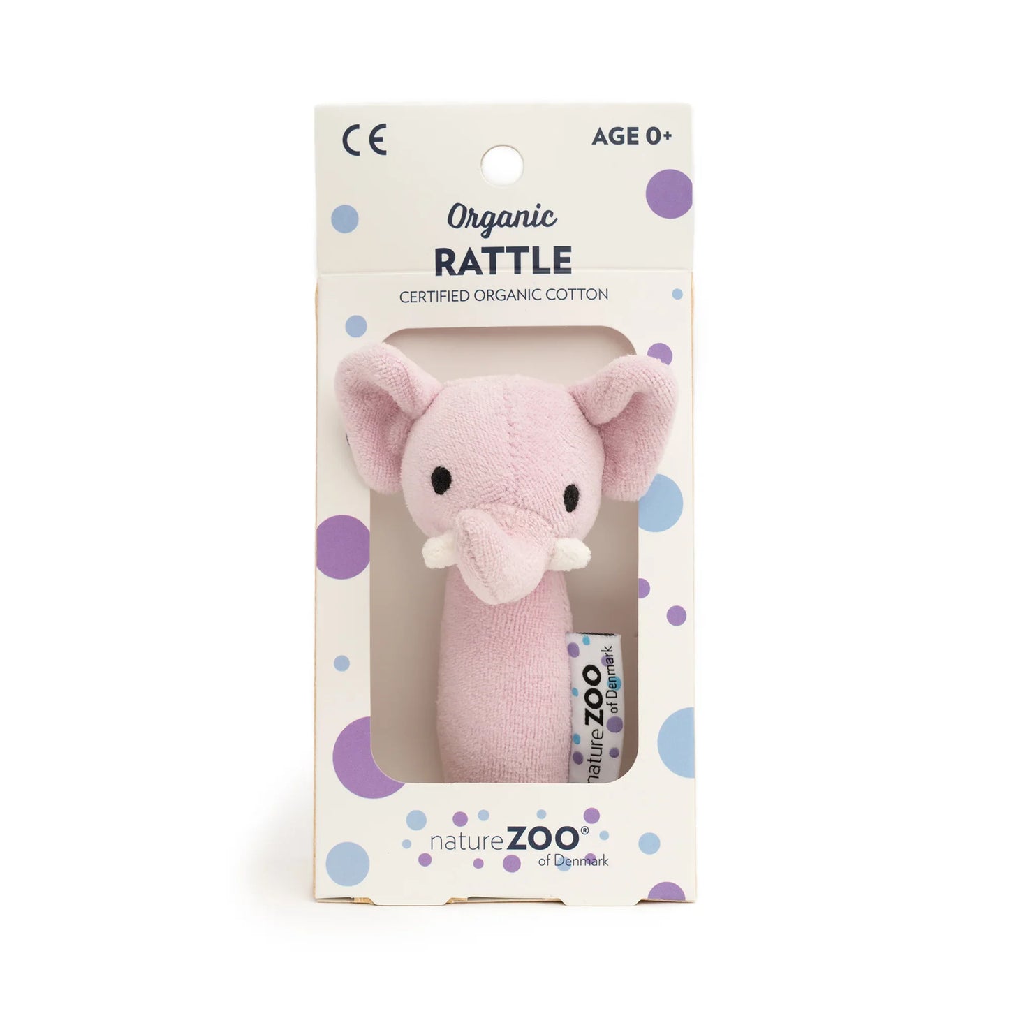 nature Zoo nature Zoo - Organic Rattle â€“ Light Purple Elephant rattle
