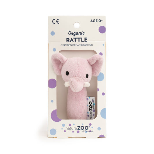 nature Zoo nature Zoo - Organic Rattle â€“ Light Purple Elephant rattle