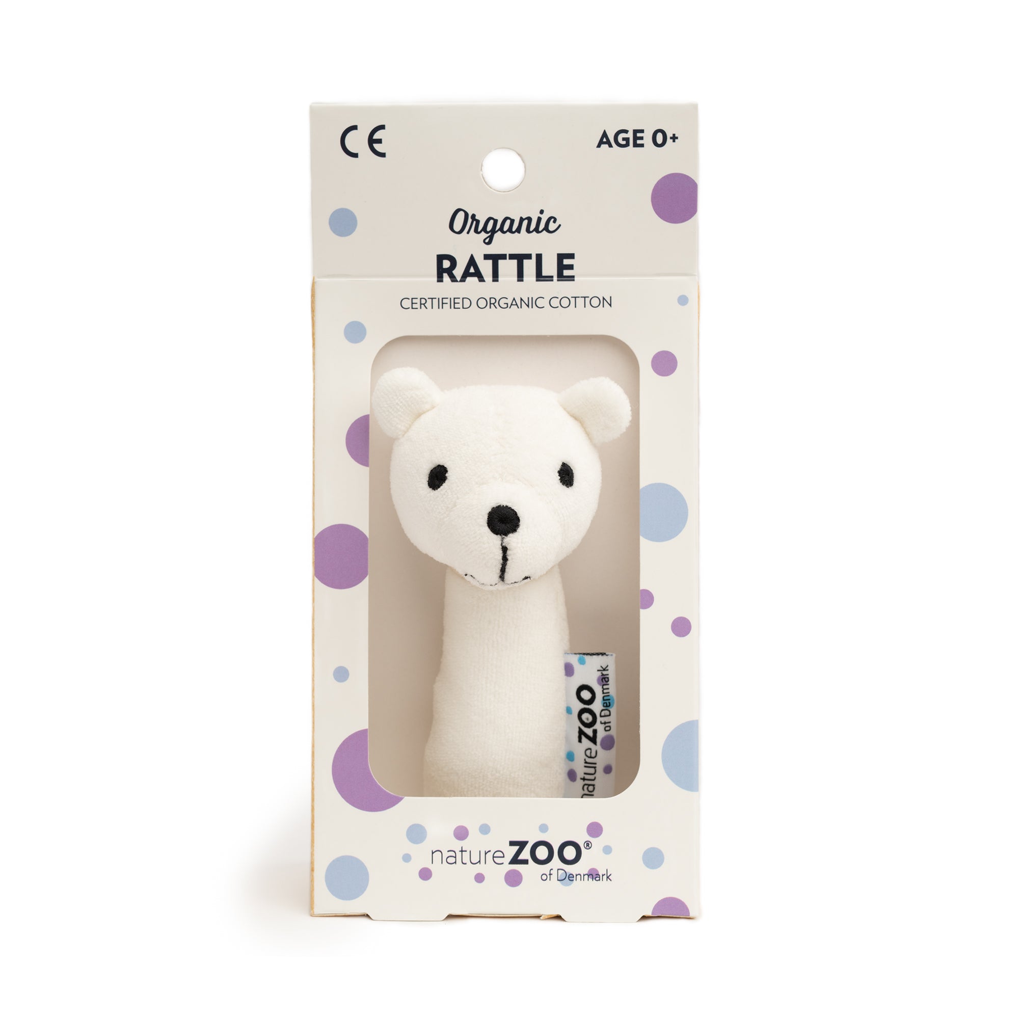 nature Zoo nature Zoo - Organic Rattle – White Polar Bear rattle