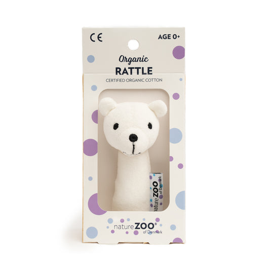 nature Zoo nature Zoo - Organic Rattle â€“ White Polar Bear rattle