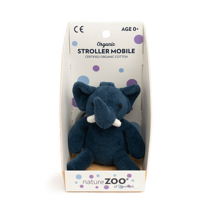 nature Zoo nature Zoo - Organic Stroller Mobile – Dark Blue Elephant Soft toys