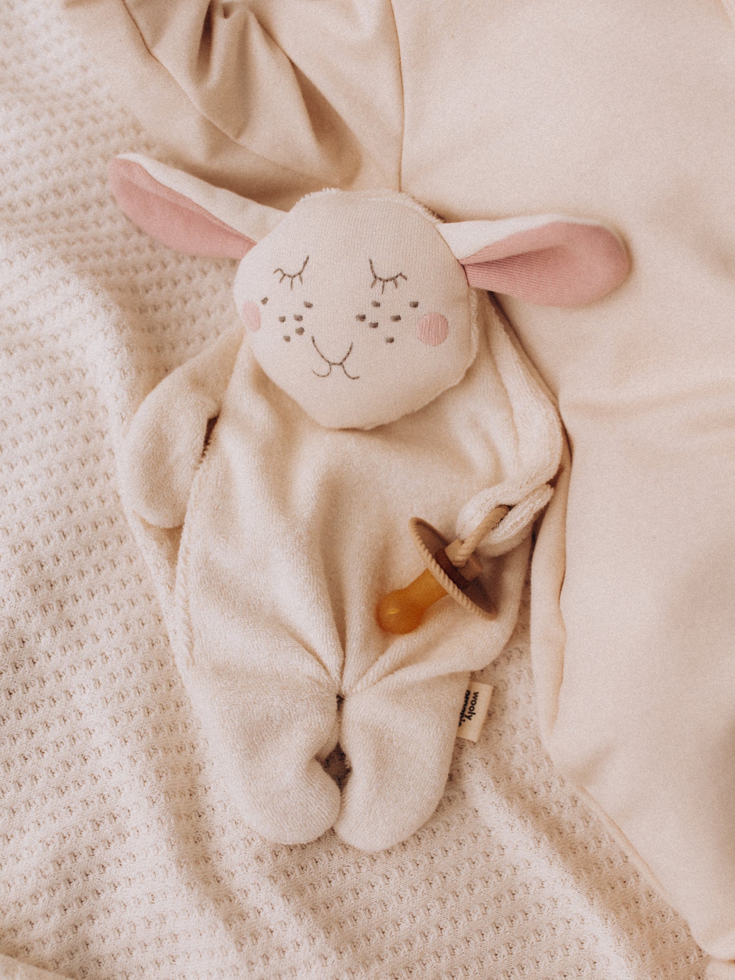Comforter With Dummy Holder - Sheep