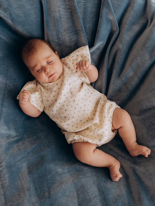 Muslin Romper With Wings (GOTS)