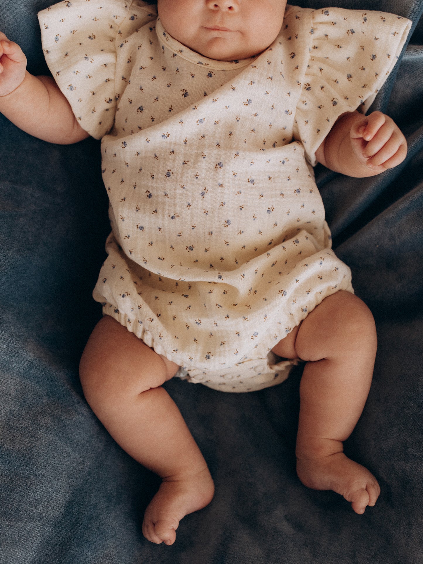 Muslin Romper With Wings (GOTS)