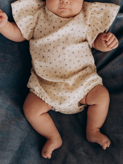 Muslin Romper With Wings (GOTS)